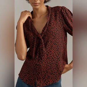 Reformation Joelle Tie Button Up Top - Size Small in EUC